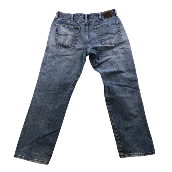 Lee Mens Jeans Size 34x30 Regular Fit Mens Straight Leg Cotton Blue Denim Casual - Picture 2 of 16